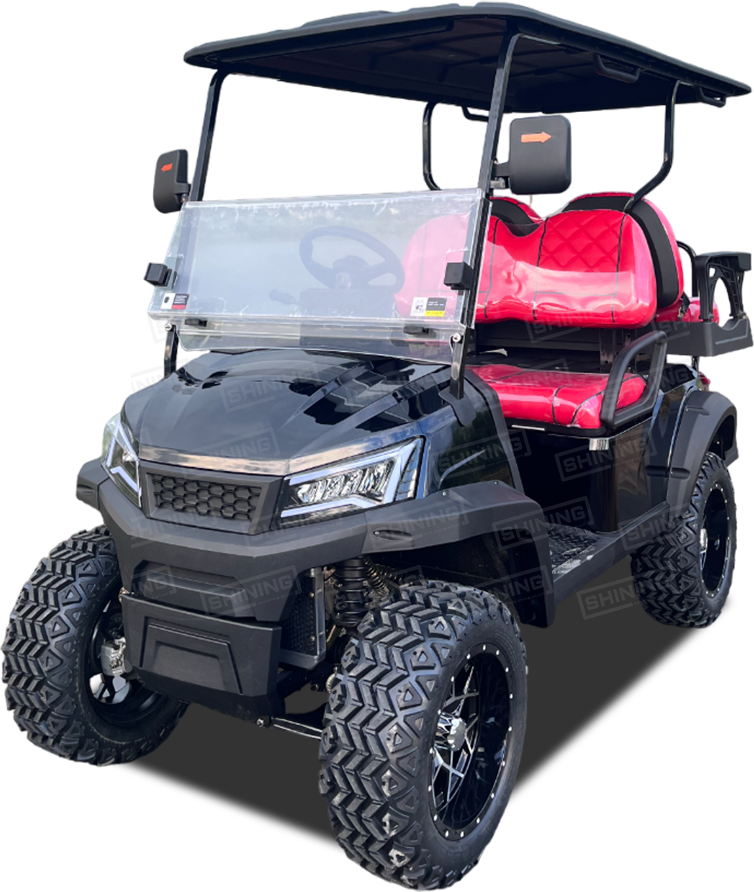 Shining Brand Gasoline Street Legal Golf Cart Petrol 4 Seater Gas Powered Golf Cart