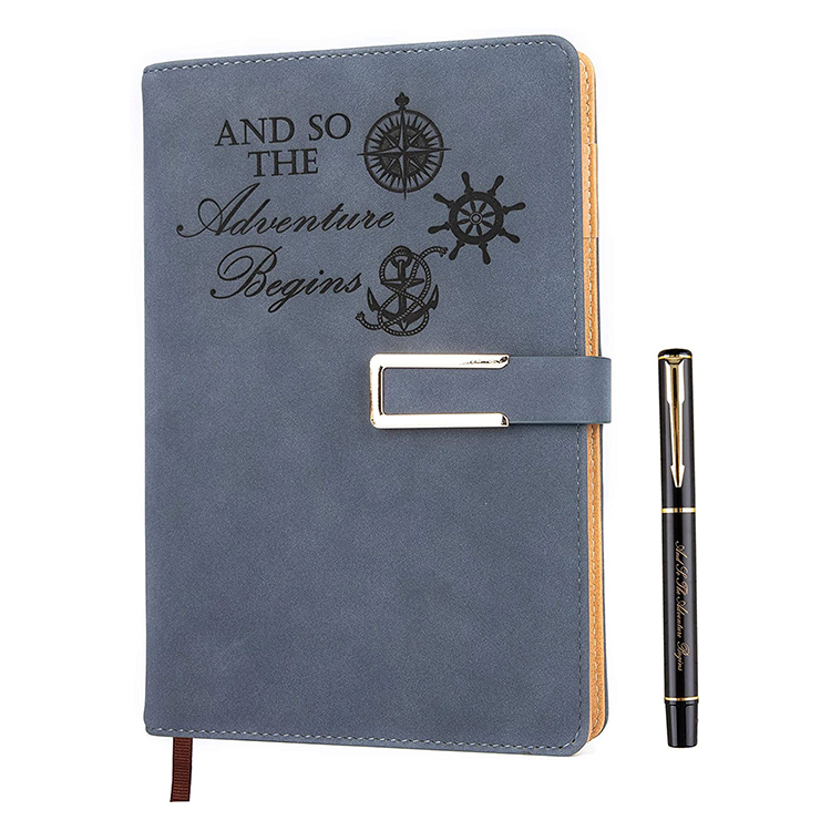Custom Printing 2021 Hardcover Line Journal Box Sets A5 Diary Notebook Gift Set