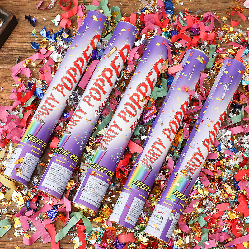 40 cm wedding celebration items hand-held Fireworks barrel pull bubble ribbon sequins Party Popper confetti cannons
