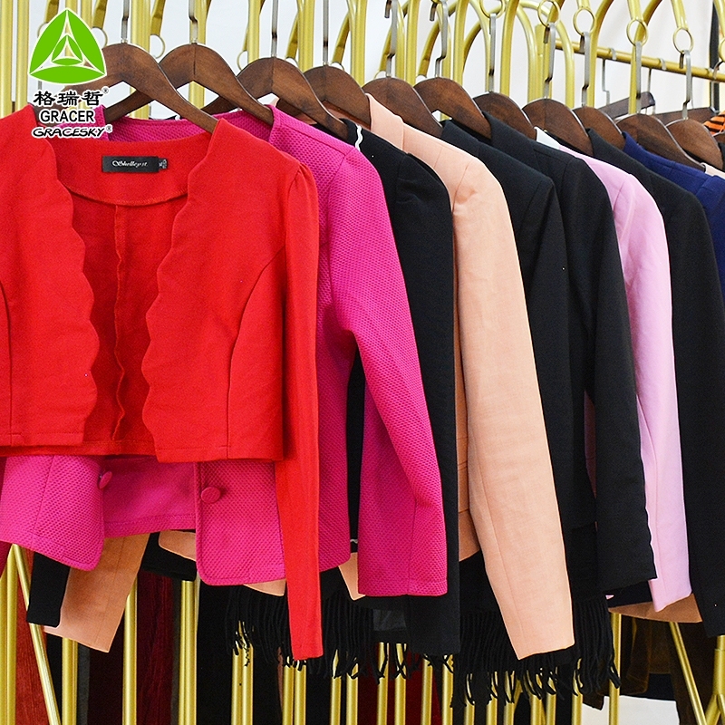 Ladies Second Hand Fashion Blazer Clothes Cambodia Used Clothing Bales