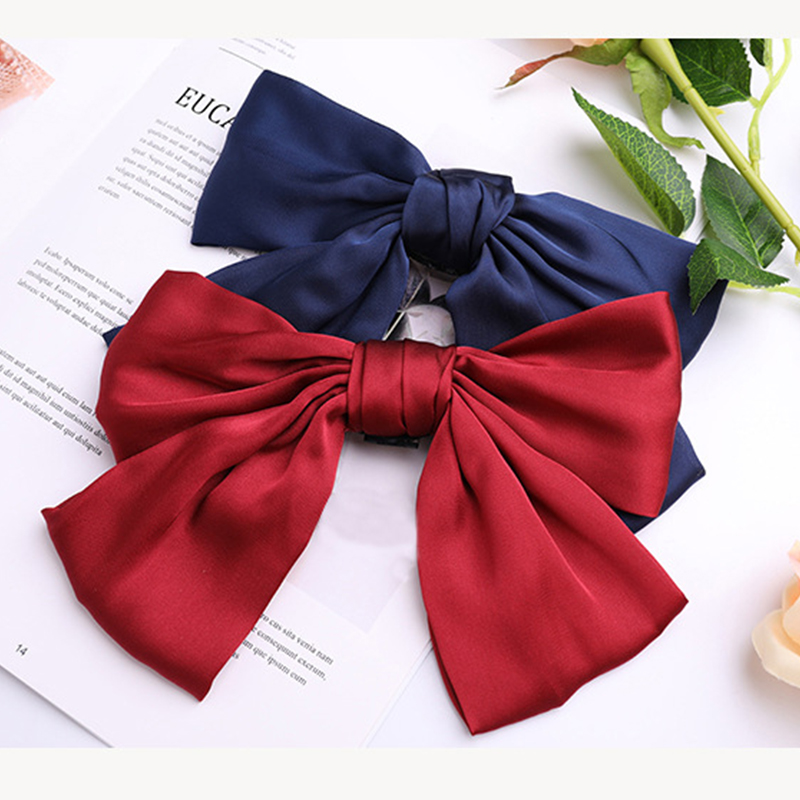 Wholesale large bow hairpin children girl Princess women Clip top clip back head spring clip