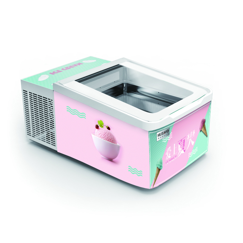 Ice Lolly Freezer Small Countertop ice cream popsicle display mini freezer fridges
