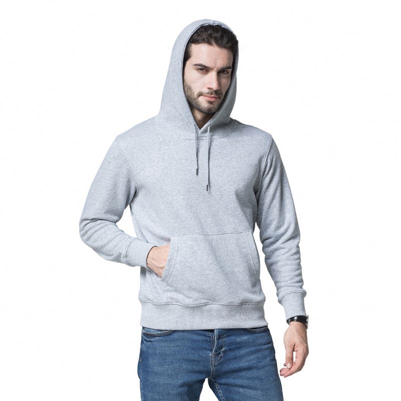 Maxgarment Высококачественная пустая спортивная одежда с длинным рукавом, оптовая продажа, органический хлопок, флисовая ткань, серые толстовки с логотипом на заказ