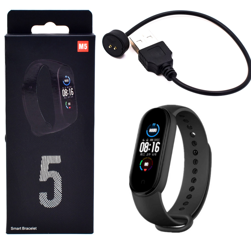 Innoliance M5 SIM Slot 2020 Heartrate Waterproof Temperature New Band Carga Tracking Fitness Watch Smart Bracelet
