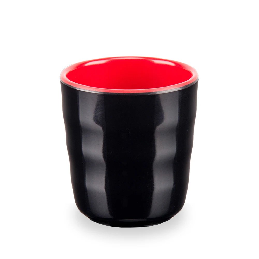 High Quality Black and Red Two-color Smooth Classic Japanese Tea Cup