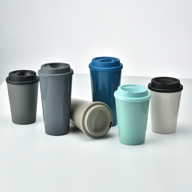 Hot Sale Eco-friendly Biodegradable Travel Insulated Plastic Tumbler Tea Water Coffee Mug