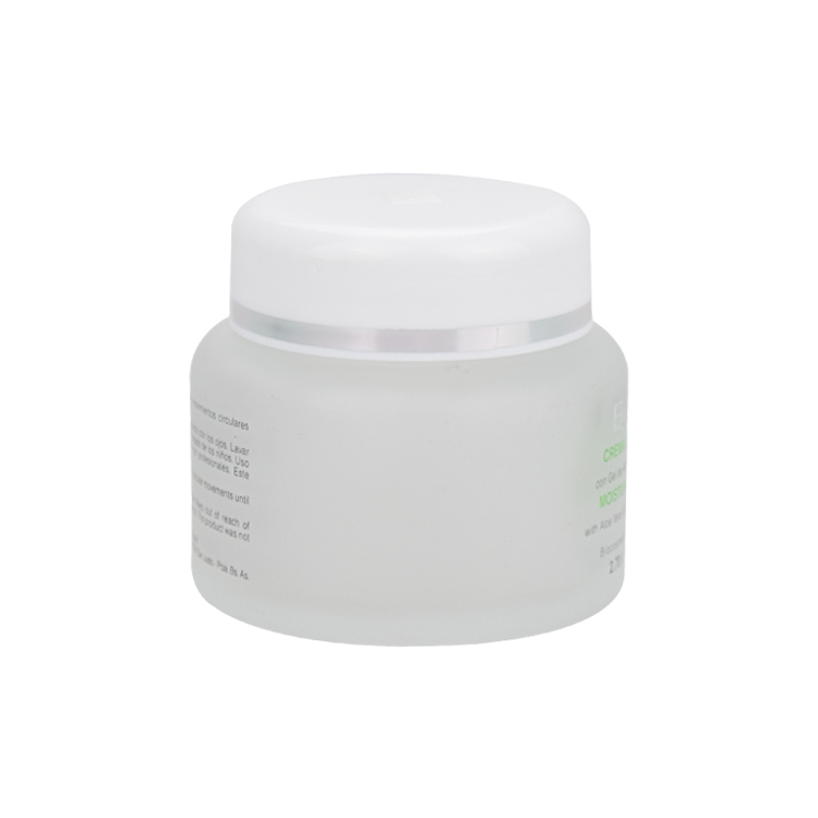 private mold 80ml glass jar skin care cream frosted glass jar with lid