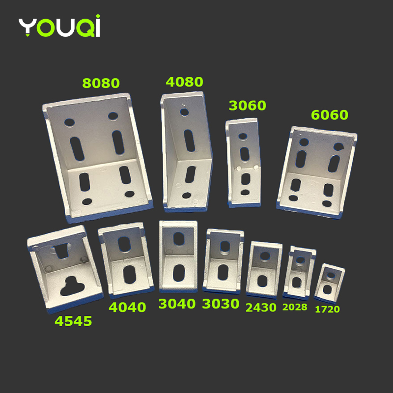 YouQi 3D принтер запчасти ЧПУ 2020 3030 4040 6060 угловой кронштейн из алюминия