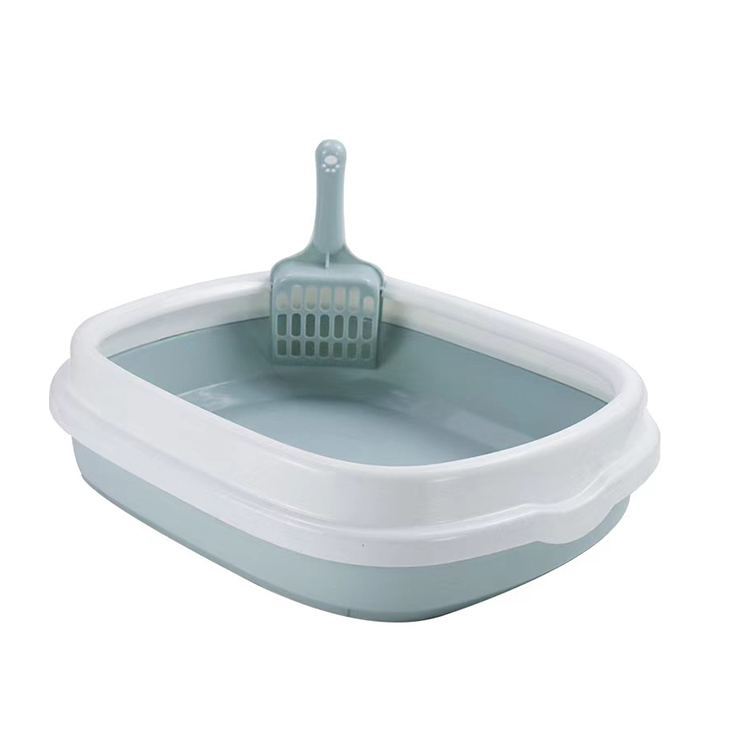 Hot Selling Eco Friendly Multicolor Pet Plastic Sand Basin Cat Litter Box For House
