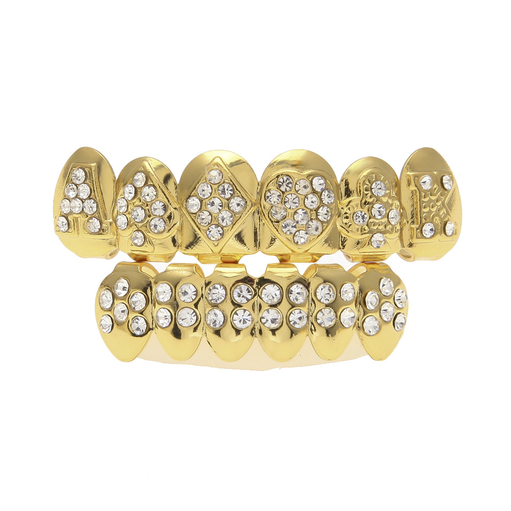 Новое поступление циркониевые бриллиантовые хип-хоп брекеты золотые grillz зубы ювелирные изделия
