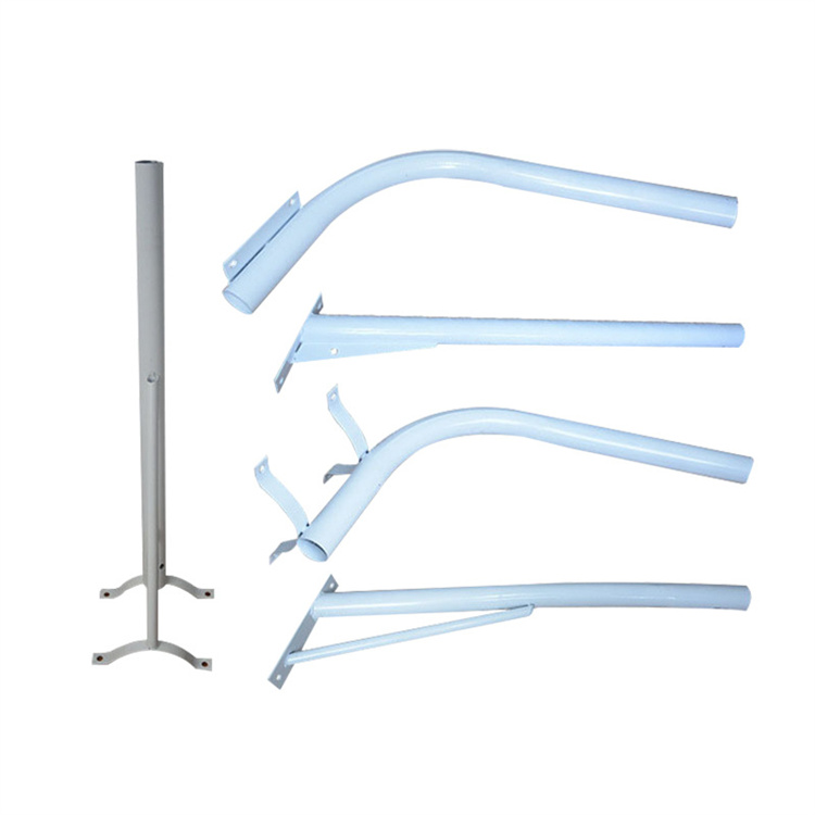 High Quality Galvanized Steel Single Double Arm Driveway Led Street Light Pole
