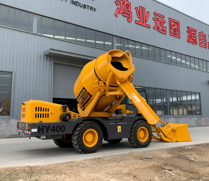 self loading mobile concrete mixer