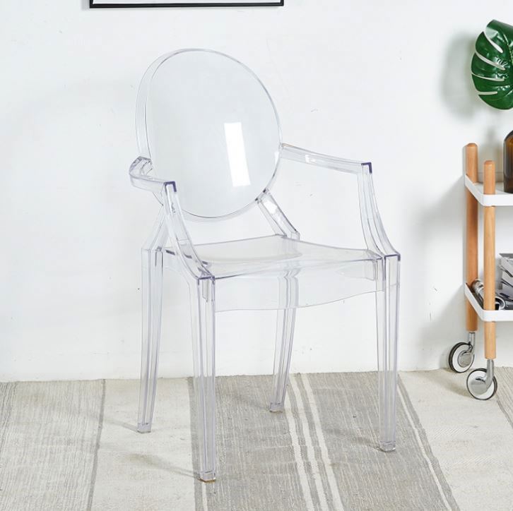 Light weight great demand clear ghost hotel restaurant plastic chairs