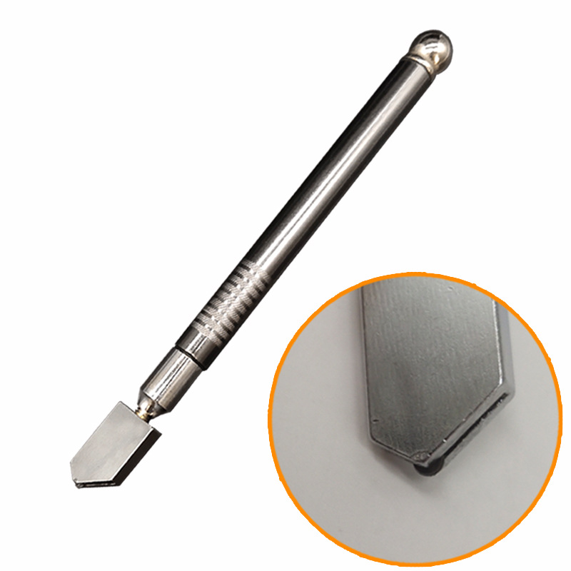 Professional Oil Feed Glass Cutter Diamond Anti slip Metal Handle Cutting Tools