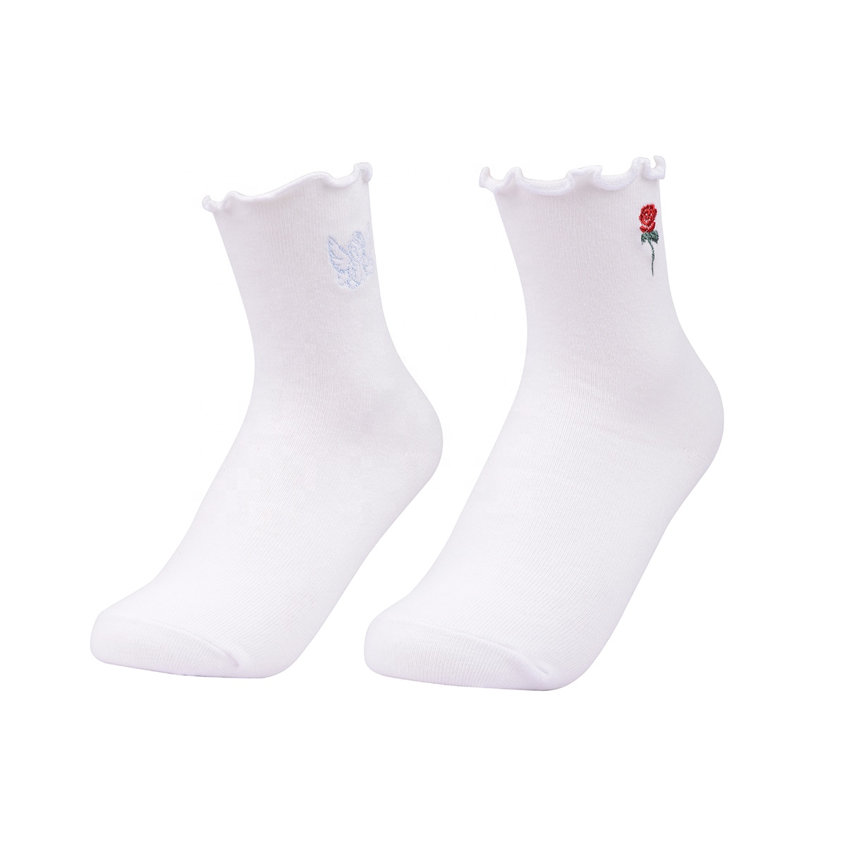 comfortable pure color printed casual sports socks wholesale custom branded socks