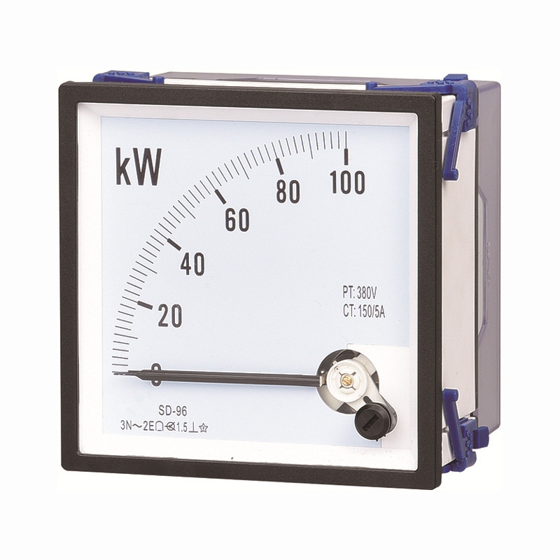 96*96 size 3P3W KW Analog Panel Meter for Power Measuring