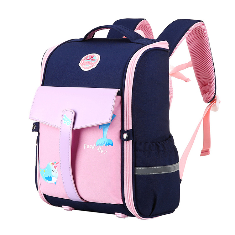 School Bags Child Pink Unicorn Nylon Printing Backpack Kindergarten Student Cute Girls Children's Schoolbags