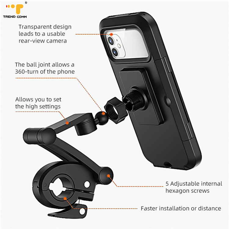 2021 Flexible Folding Stands Motorbike Waterproof Smart Phone Holder For iPhone 11 12 Samsung Xiaomi