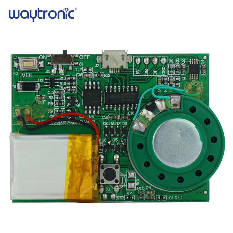 Записываемые голосовые модули, плюшевые игрушки, музыкальный IC PCB звуковой модуль, модуль голосового управления