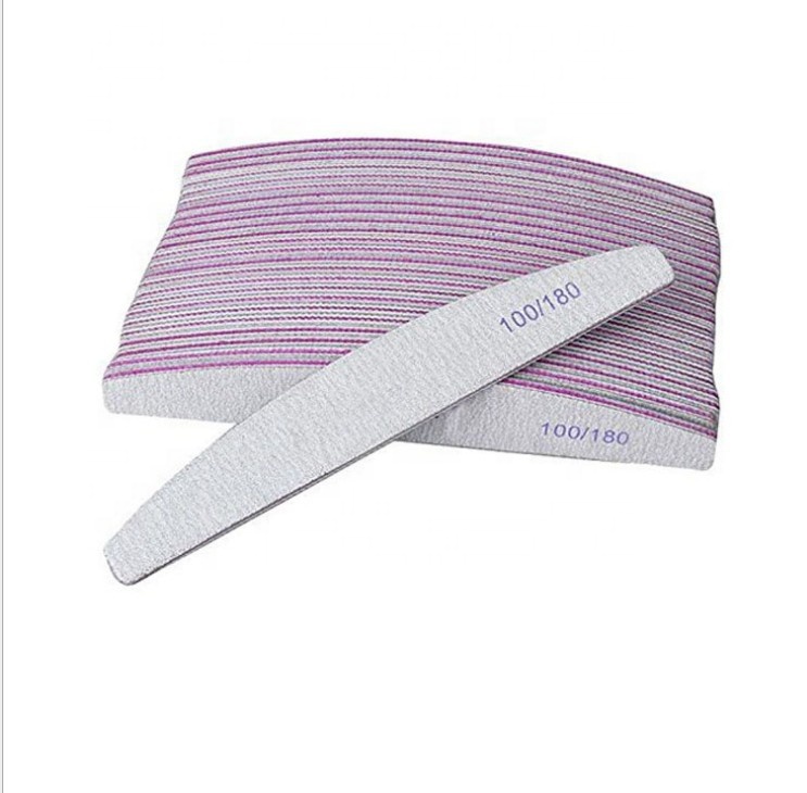 Nail file 2021 Hot selling 100/180 customized logo for nail care double side nail file