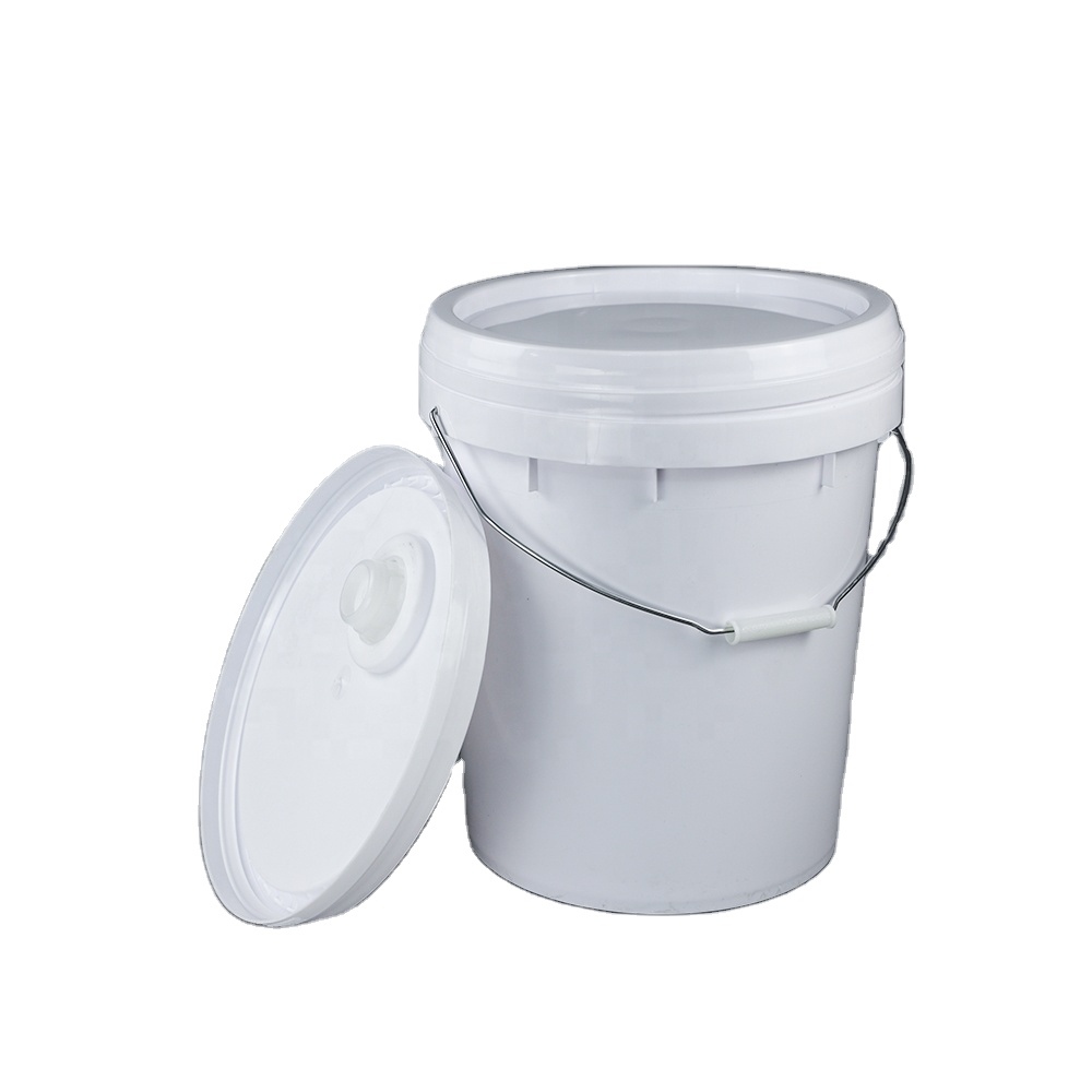 2021 reusable Metal handle plastic paint buckets with lids 20l barrel plastic