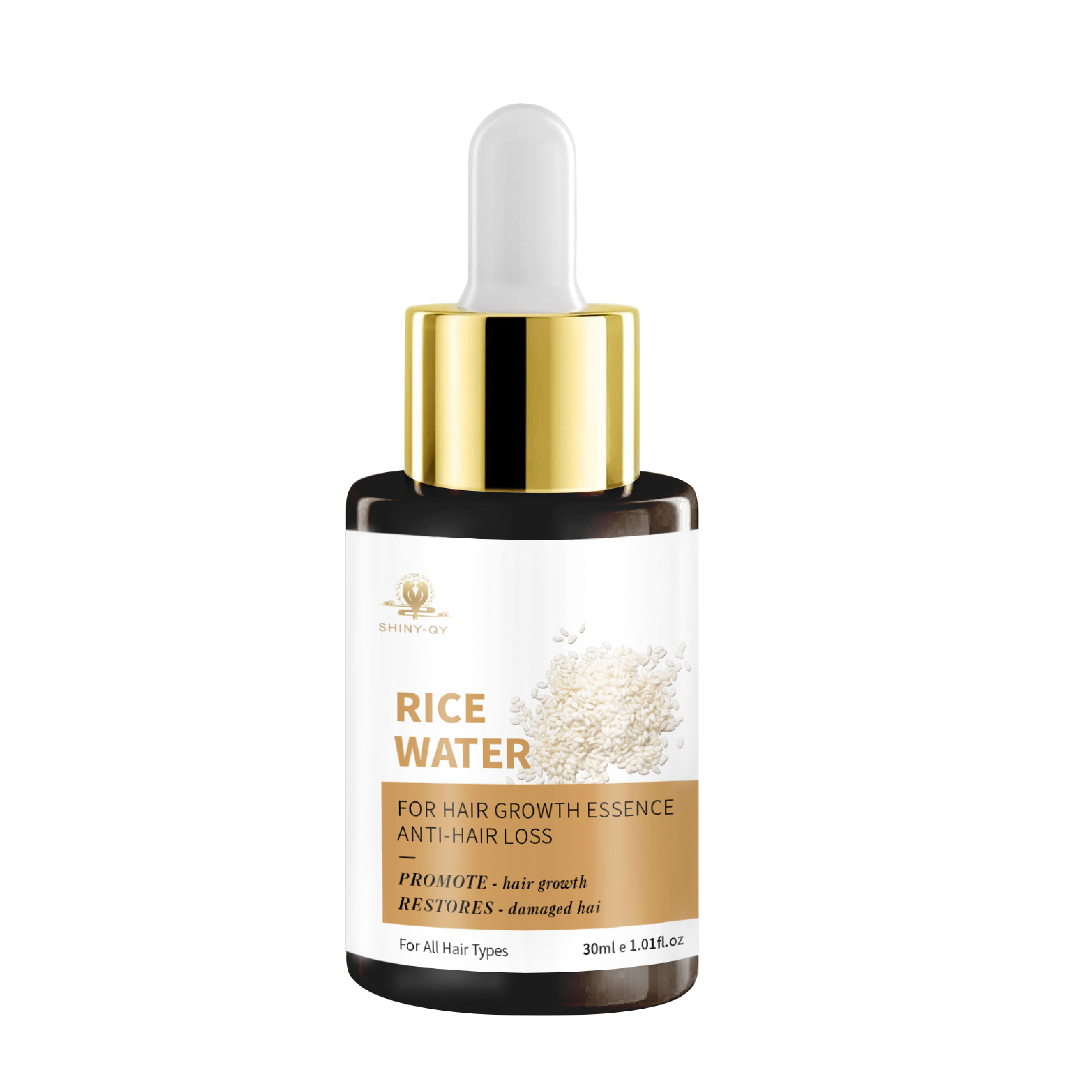 Private Label Organic Scalp Care Treatment Anti Loss Regrowth Oil Rice Water Hair Serum For Hair Growth