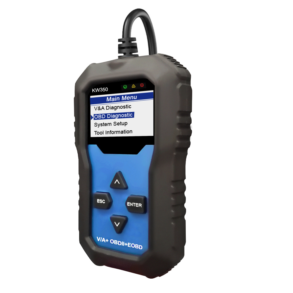 Автомобильный диагностический сканер с ECM SAS TPMS IMMO DPF SRS, сброс положения дроссельной заслонки, система обслуживания аккумулятора и масла kw350