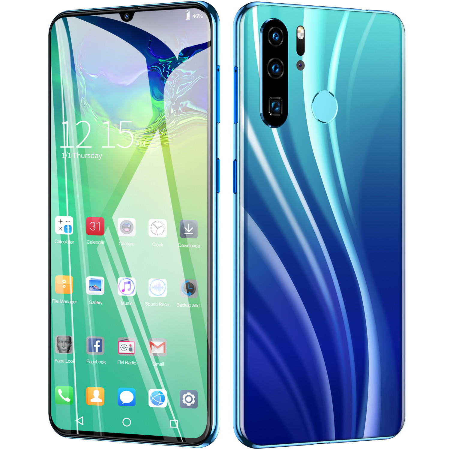 Новый большой экран 4G Android смартфон 6,3 дюйма 6 ГБ + 128 Гб пользовательские мобильные телефоны P40 PRO смартфон