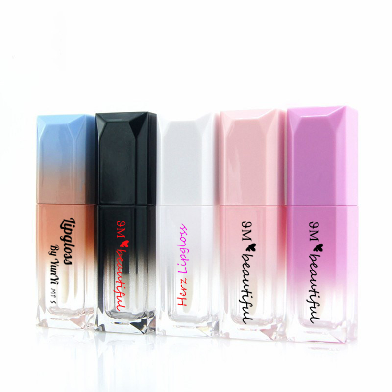 Cosmetic Refillable Liquid Lipgloss Tube Empty Clear Square Lip gloss Containers Tube