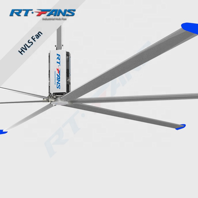 RTFANS 3 фазы промышленный лучшая цена 6 лезвий для промышленного 24ft HVLS вентилятор