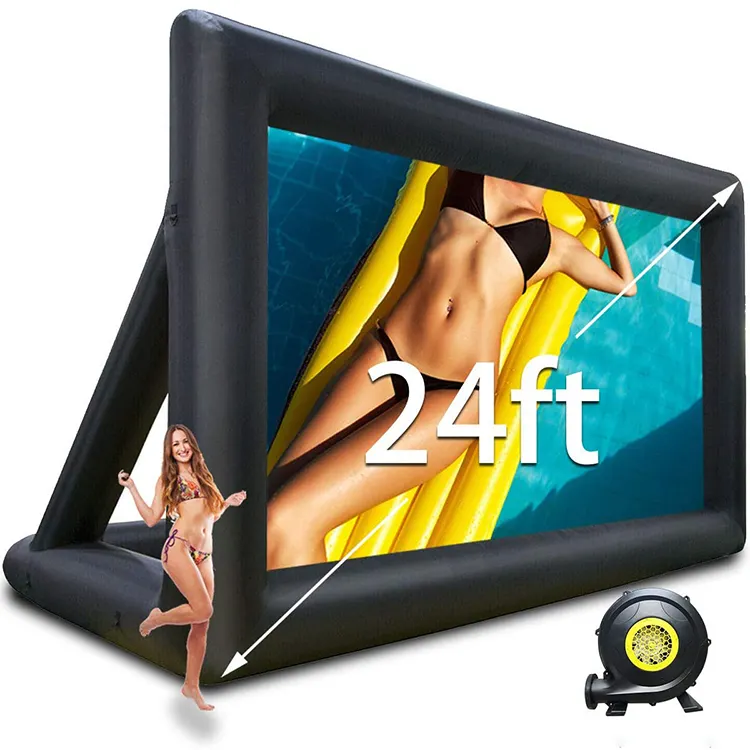 Inflatable Movie Screen Outdoor Stable Outdoor Inflatable Movie Screen Hot Selling Party Backyard Pool Watch Movies Inflatable Projector Screens