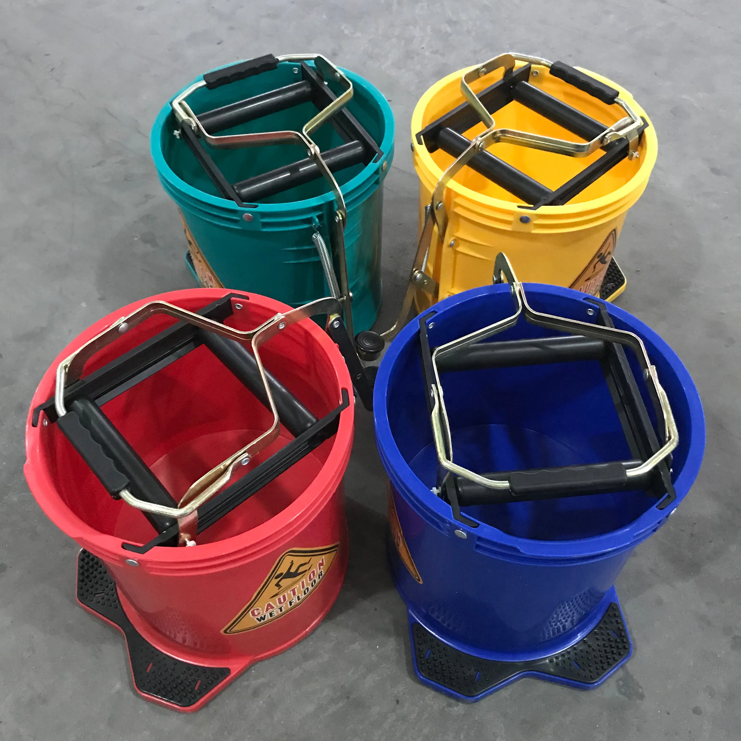 16 Liters Blue Plastic Wringer Mop Bucket squeeze bucket