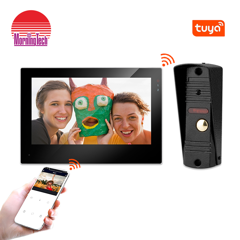 IP65 waterproof Access Control video door phone 7" touch scree video doorbell wifi intercom tuya app remote unlock doors