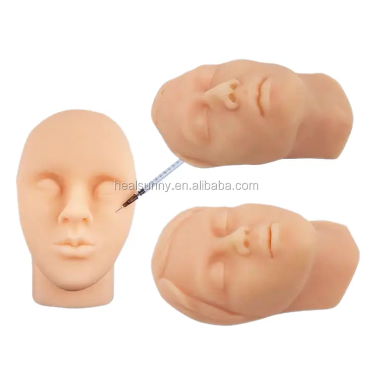 Face model cross linked hyaluronic aicd filler inject silicone face model