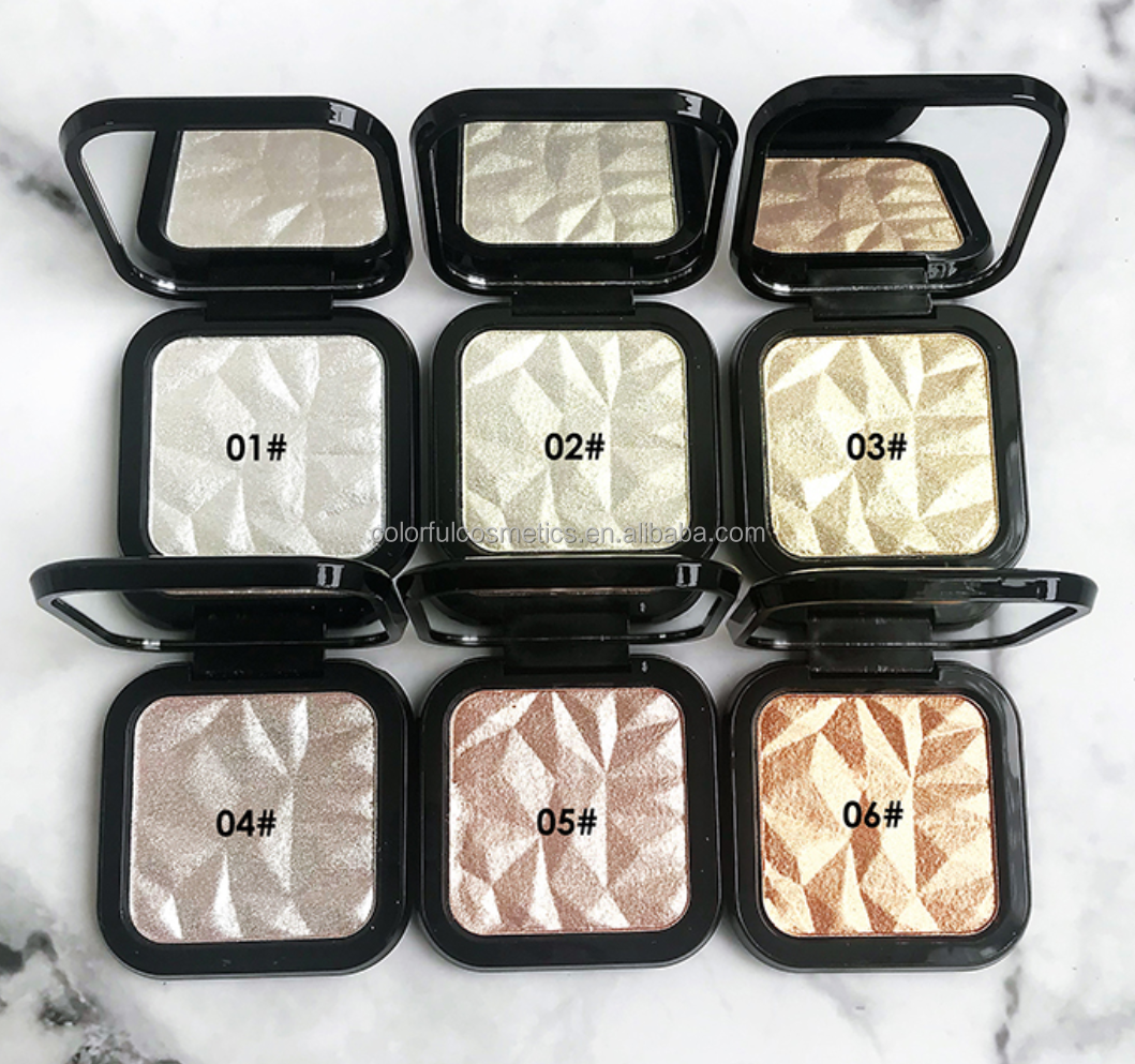 High Pigment Custom Your Own Brand Bronzer Highlight Pressed Powder Private Label 6 Colors Blush And Highlight Palette