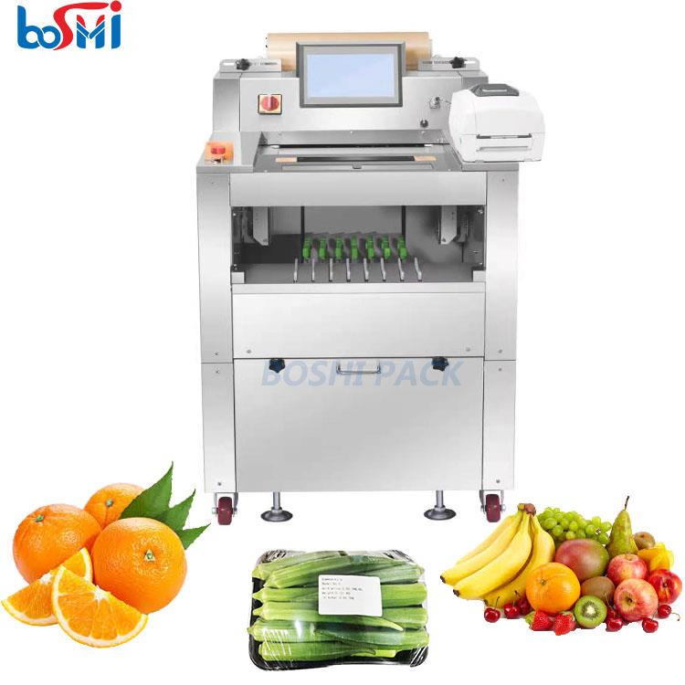 vegetable cling wrap sealer automatic cling film wrapping machine stretch film meat foods packaging machine