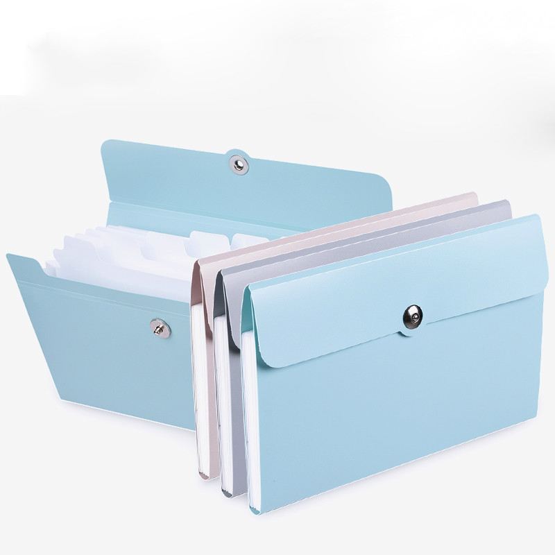1pcs File Folder Organ box Bag multi-function Organizer storage Holder Office Document A5 Supplies Paper Folder finishing