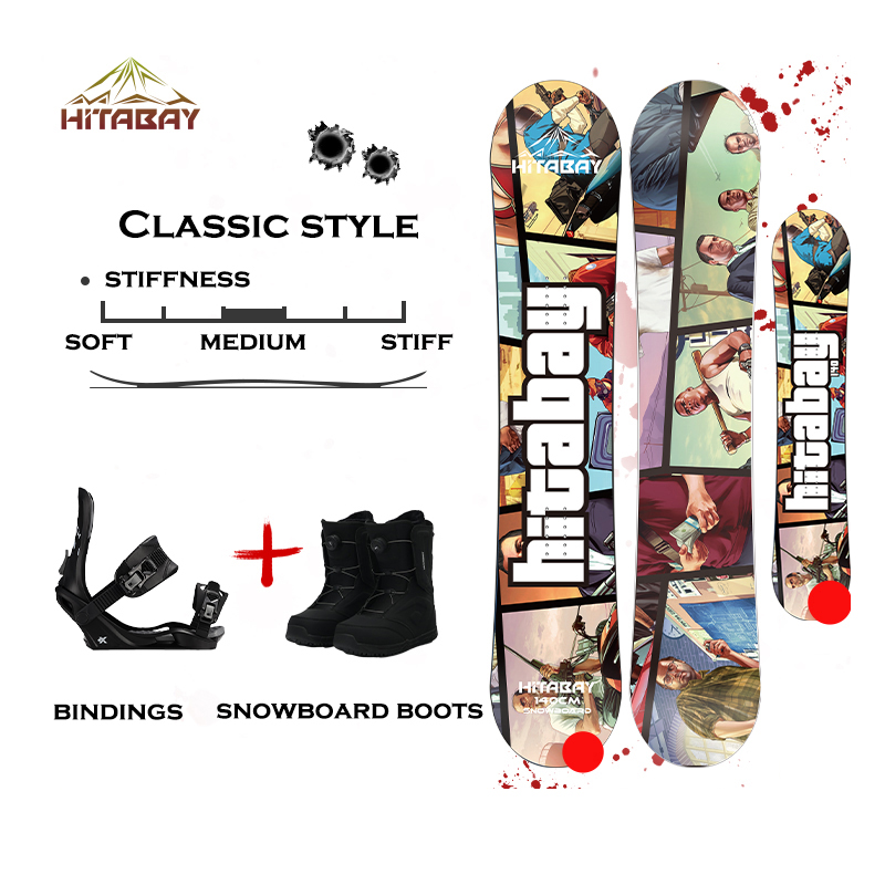 Rancoo snowboard black wholesale snowboard snowboard with binding