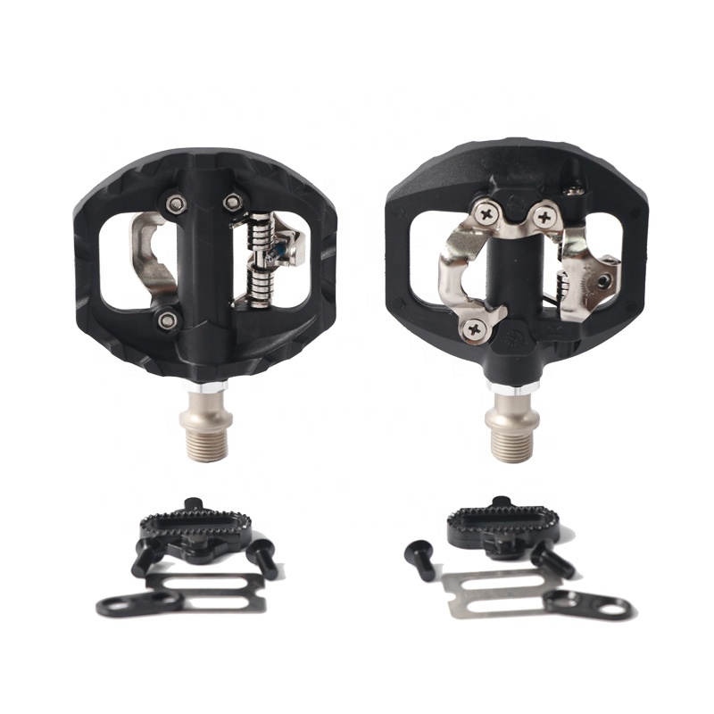 2021 new Hassns Aluminum alloy self-locking Dual purpose mtb mountain bike flat plate clip pedals