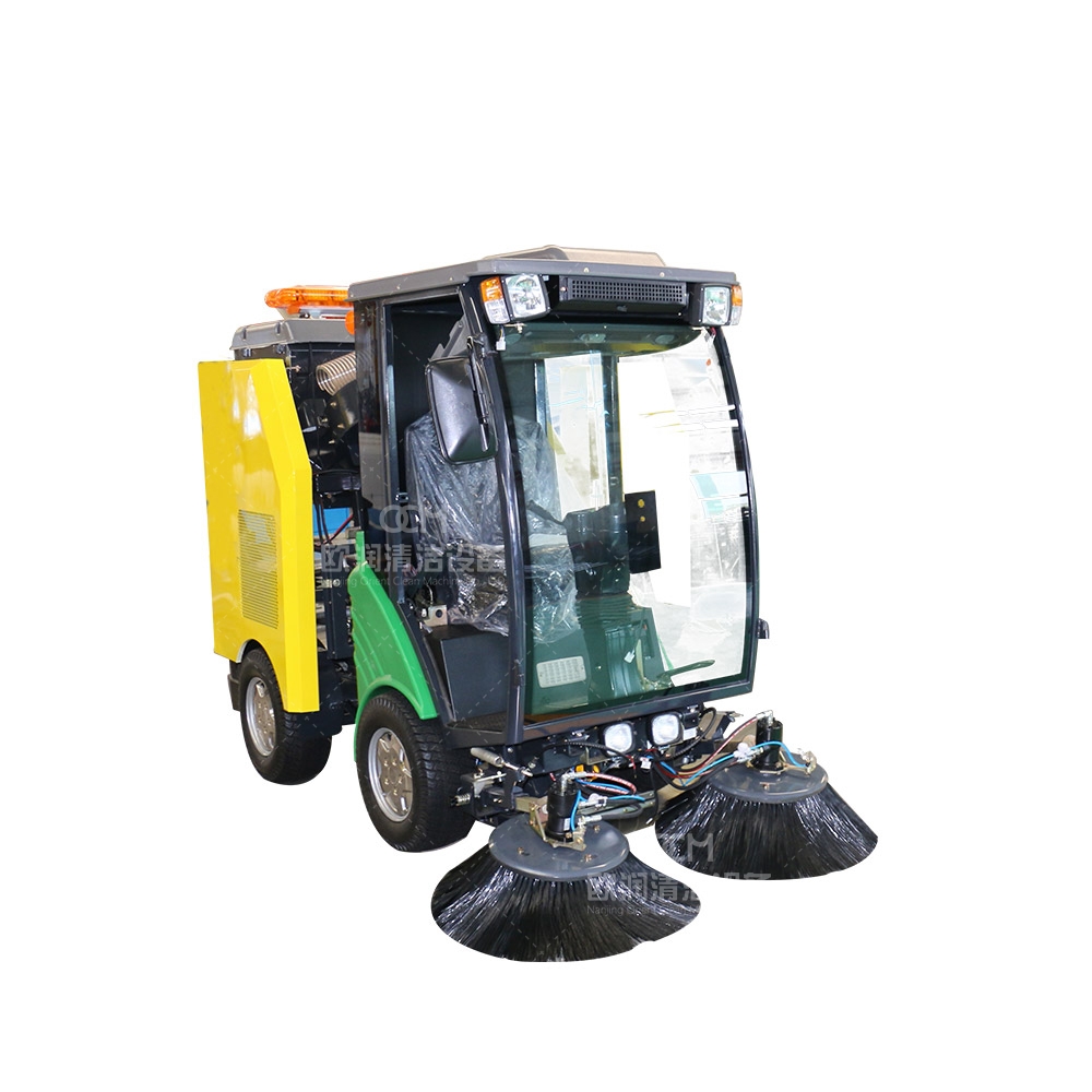 5021 commercial sweeper machine diesel driveway sweeper garbage can cleaning truck