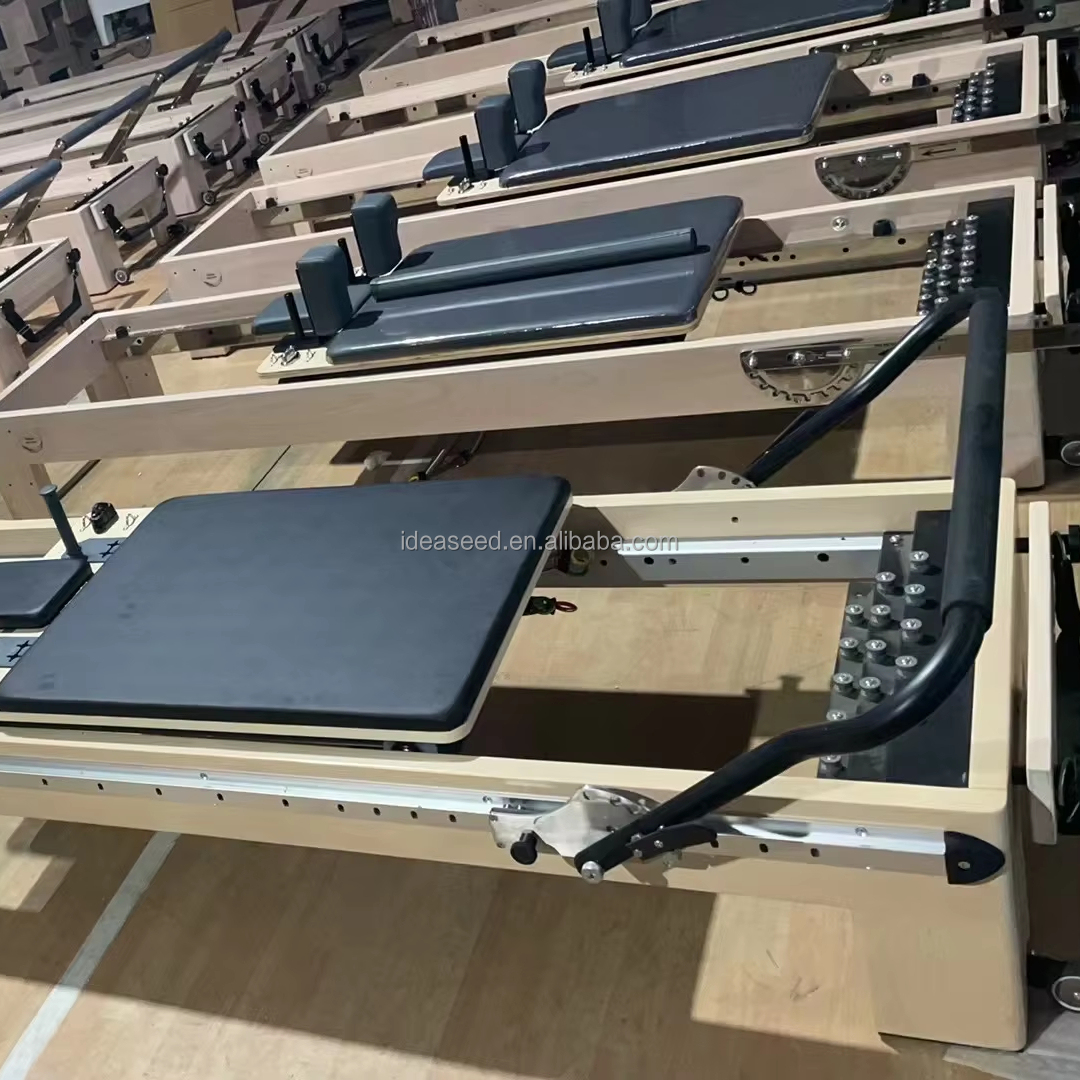 Manufacturer Price for High Grade Quality for Gym and Home Body Workout Wooden Core Bed Pilates Reformer with Full Track