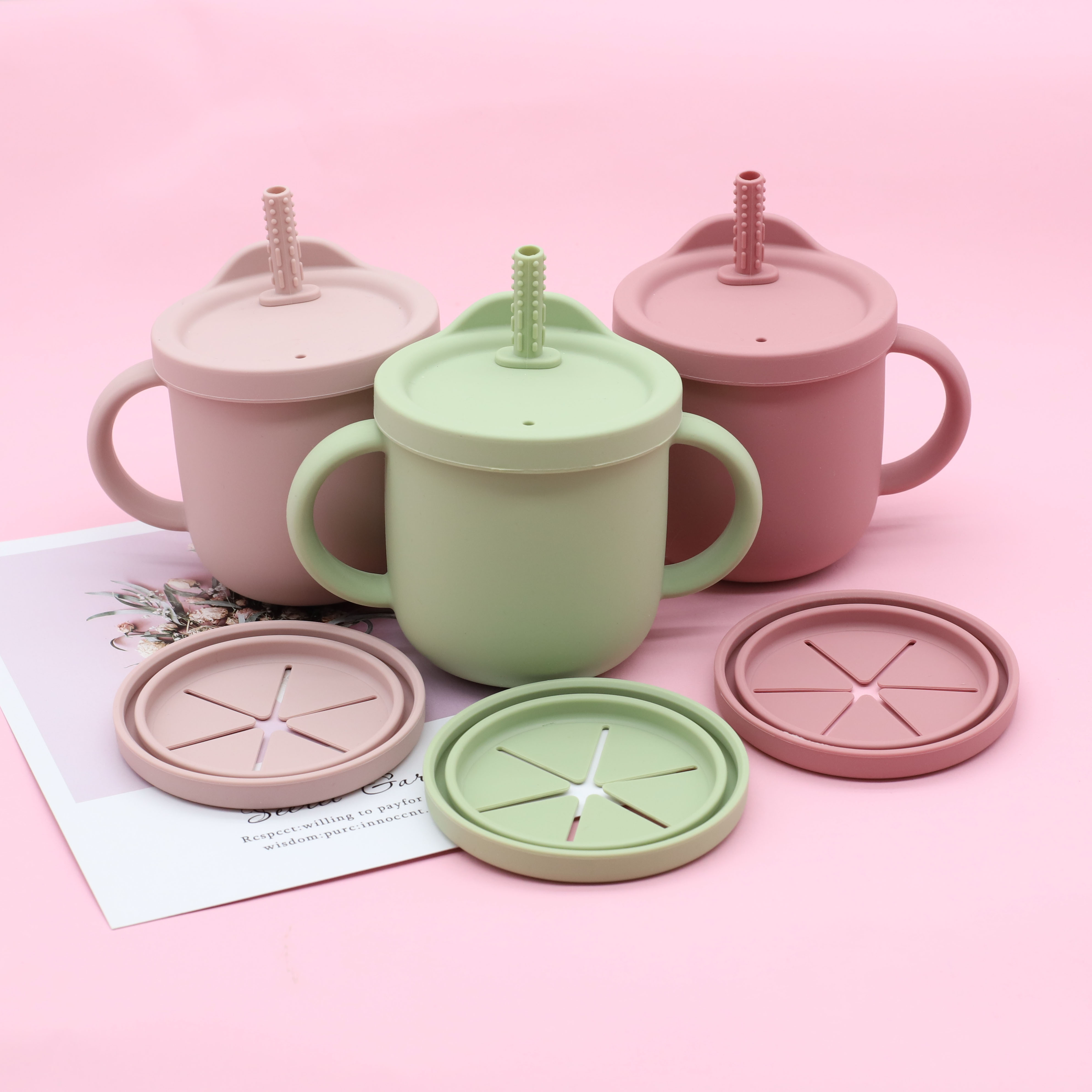 Соломенная чашка 2 в 1, чашка sippy, экологически чистая силиконовая детская чашка для детей