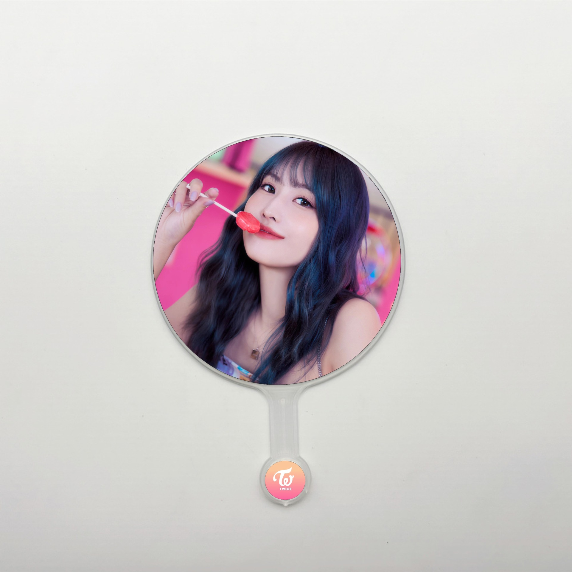 Оптовая продажа, сборник изображений Kpop Idol Group Merch, двойной японский вентилятор для встреч, один день, ручной мини-вентилятор, пластиковый вентилятор