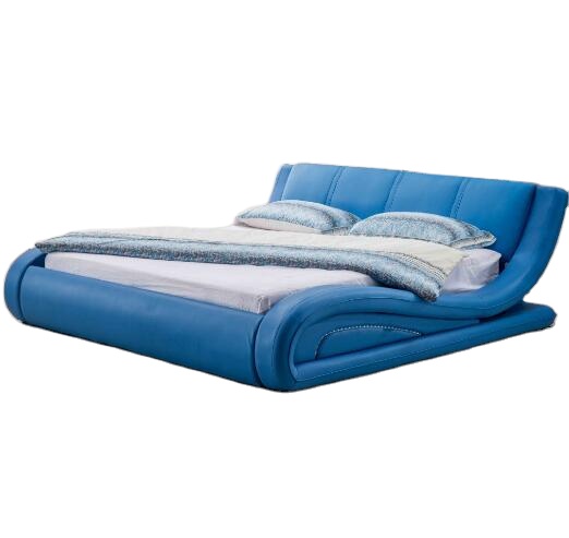 Bedroom furniture Modern Style Bed Soft Leather Beds for Home Furniture Bedroom New Design 2021 bonded Leather