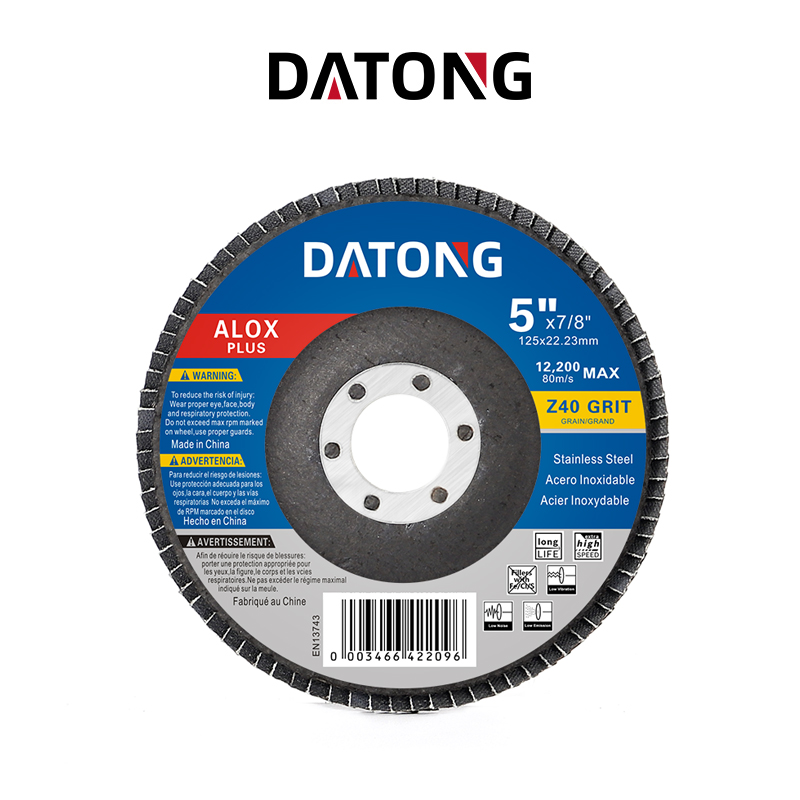 Datong factory flap wheel 100x16mm 4x5/8inch Grit 180 diamond flap disc high density calcined for metal Grinding Wheel