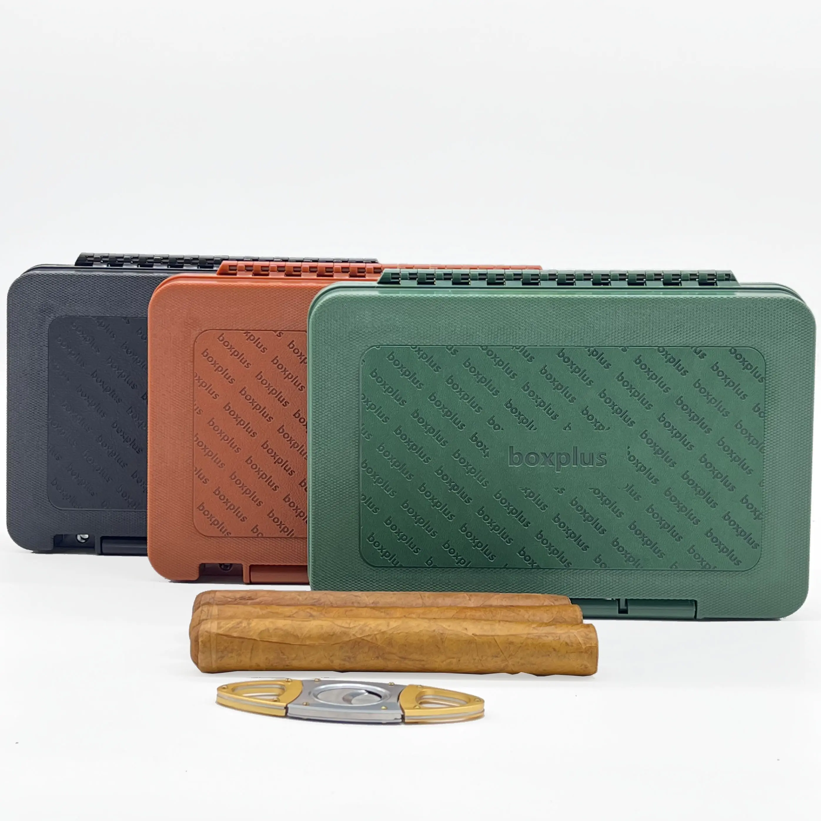 Portable Waterproof Hard Cigar Packing Humidor Box Hard Plastic Carrying Travel Cigar Cases