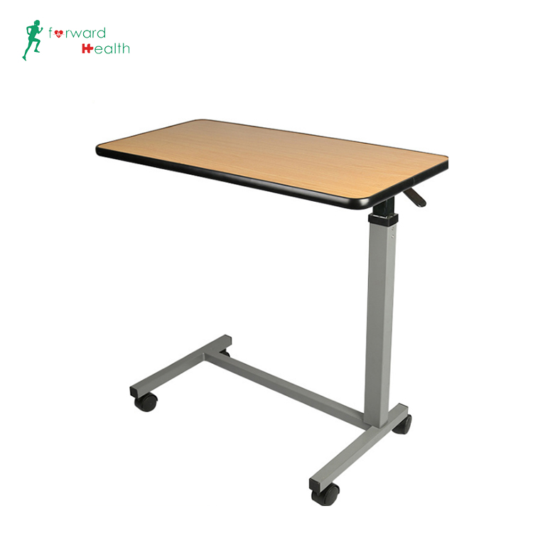 Hospital Furniture Movable Over Bed Table For Patient