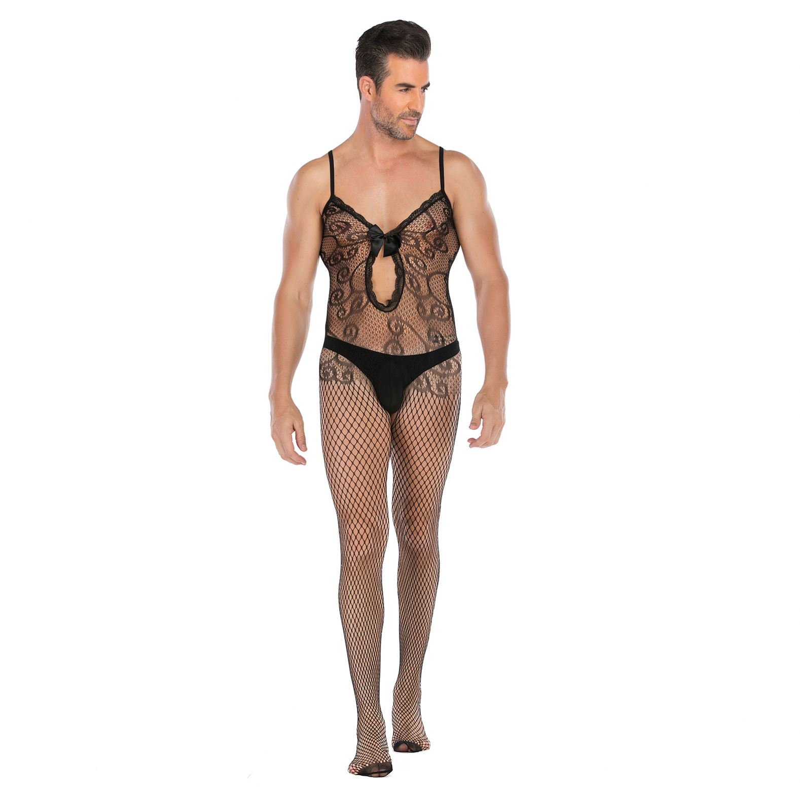 In Stock Seamless Panties Sexy Stockings Men Suit Thong Panties High-Quality Fabrics Hollow Fun Clothes