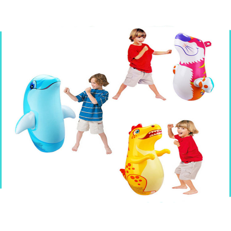 New children's animal inflatable tumbler little penguin pvc inflatable safty roly poly toy cartoon tumbler kid toy