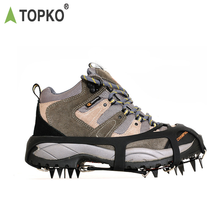 TOPKO walking jogging or hiking on snow and ice walk traction ice cleat spikes crampon
